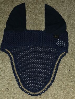 Navy Blue Ear Bonnet